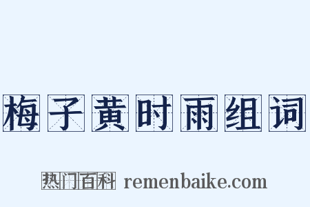 梅子黄时雨组词是什么意思的图片